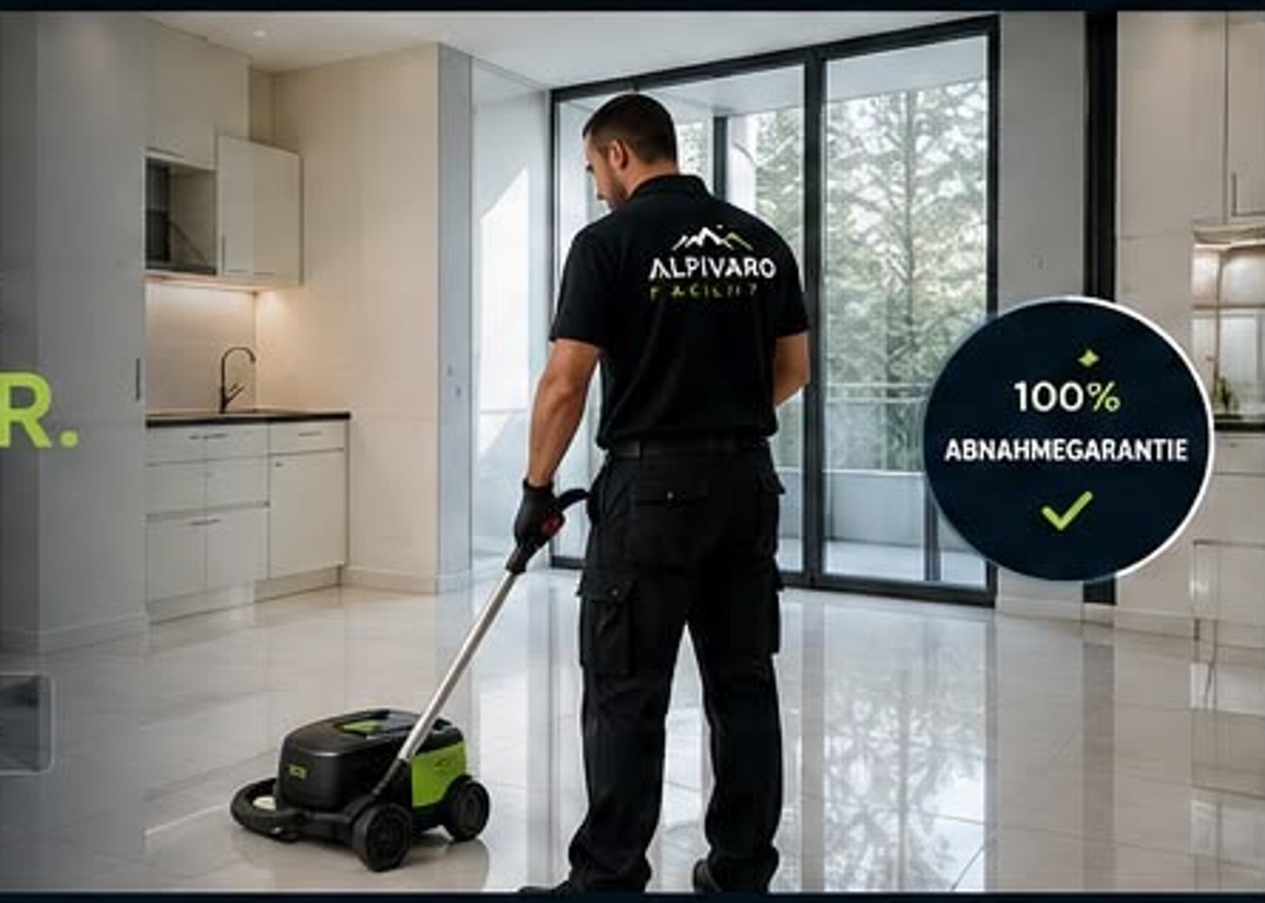 Professionell gereinigter Innenraum